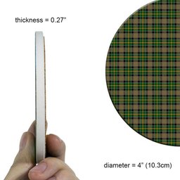 ScotsTee Shop Scottish Hamilton of Brandon Tartan Drinks Coasters – Wood, Rubber, Ceramic