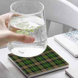 ScotsTee Shop Scottish Hamilton of Brandon Tartan Drinks Coasters – Wood, Rubber, Ceramic