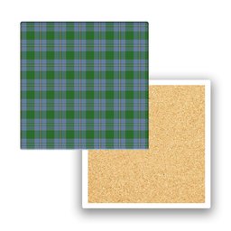 ScotsTee Shop Scottish Irvine of Bonshaw Ancient Tartan Drinks Coasters – Wood, Rubber, Ceramic