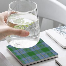 ScotsTee Shop Scottish Irvine of Bonshaw Ancient Tartan Drinks Coasters – Wood, Rubber, Ceramic
