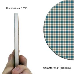 ScotsTee Shop Scottish Livingstone Dress Ancient Tartan Drinks Coasters – Wood, Rubber, Ceramic