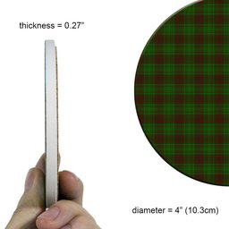 ScotsTee Shop Scottish MacAlister of Glenbarr Hunting Tartan Drinks Coasters – Wood, Rubber, Ceramic