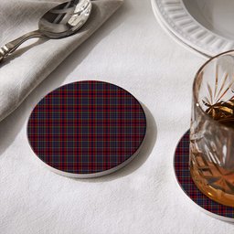 ScotsTee Shop Scottish Johnstons of Elgin Bicentennial Tartan Drinks Coasters – Wood, Rubber, Ceramic