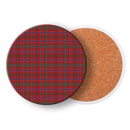 ScotsTee Shop Scottish Lumsden Waistcoat Modern Tartan Drinks Coasters – Wood, Rubber, Ceramic