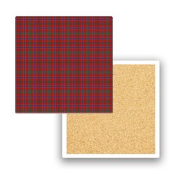 ScotsTee Shop Scottish Lumsden Waistcoat Modern Tartan Drinks Coasters – Wood, Rubber, Ceramic