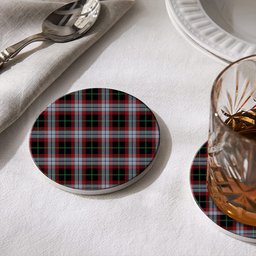ScotsTee Shop Scottish Lindsay Hunting Ancient Tartan Drinks Coasters – Wood, Rubber, Ceramic