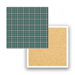 ScotsTee Shop Scottish Kelly of Sleat Hunting Ancient Tartan Drinks Coasters – Wood, Rubber, Ceramic