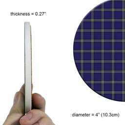 ScotsTee Shop Scottish Lloyd of Astargus Tartan Drinks Coasters – Wood, Rubber, Ceramic