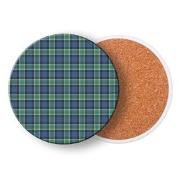 ScotsTee Shop Scottish Leslie Hunting Ancient SC Tartan Drinks Coasters – Wood, Rubber, Ceramic