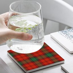 ScotsTee Shop Scottish Lindsay Black lines Ancient Tartan Drinks Coasters – Wood, Rubber, Ceramic