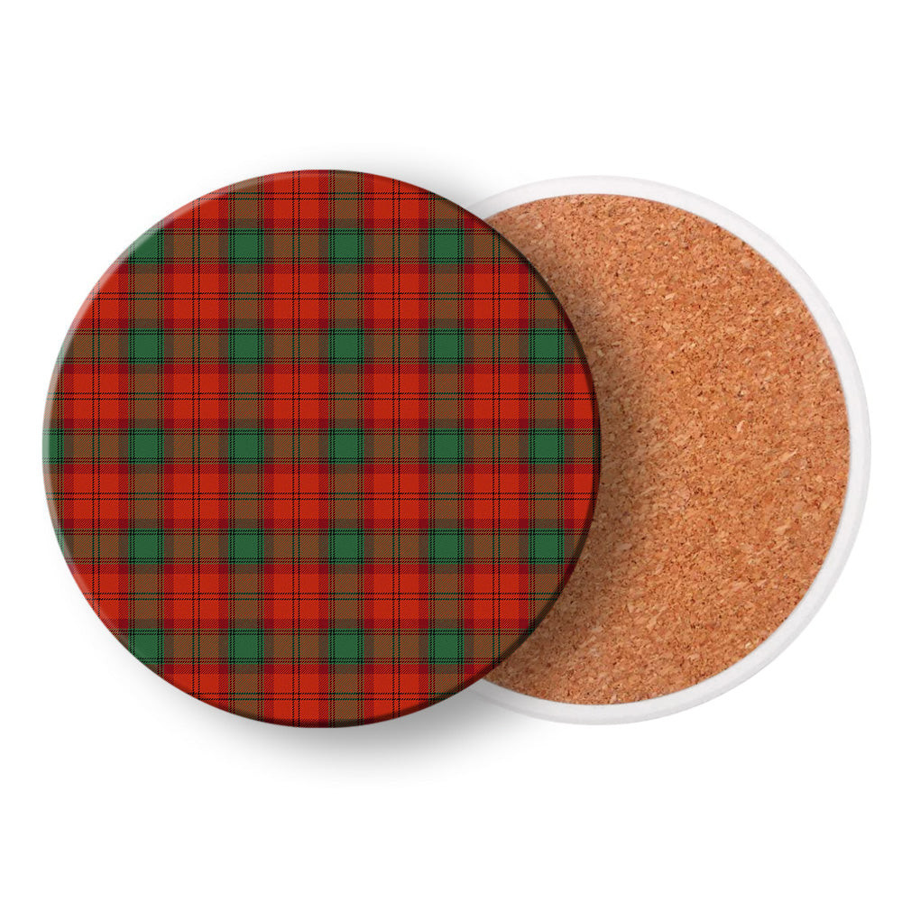 ScotsTee Shop Scottish Lindsay Black lines Ancient Tartan Drinks Coasters – Wood, Rubber, Ceramic
