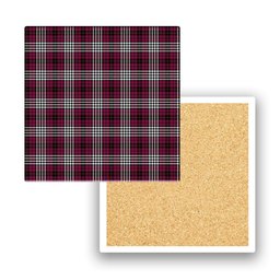 ScotsTee Shop Scottish Little of Morton Rigg Modern Tartan Drinks Coasters – Wood, Rubber, Ceramic