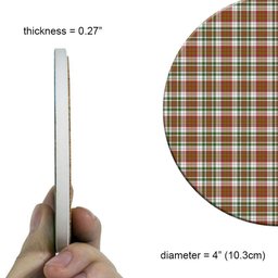 ScotsTee Shop Scottish MacAlister Dress Ancient Tartan Drinks Coasters – Wood, Rubber, Ceramic
