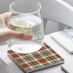 ScotsTee Shop Scottish MacAlister Dress Ancient Tartan Drinks Coasters – Wood, Rubber, Ceramic