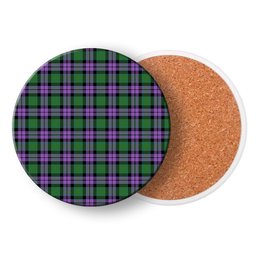 ScotsTee Shop Scottish MacArthur of Milton Ancient Tartan Drinks Coasters – Wood, Rubber, Ceramic