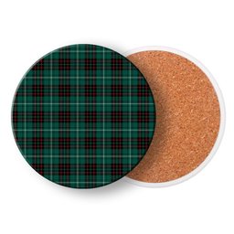 ScotsTee Shop Scottish MacAuley of Lewis Modern Tartan Drinks Coasters – Wood, Rubber, Ceramic