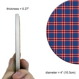ScotsTee Shop Scottish Laing of Archiestown Modern Tartan Drinks Coasters – Wood, Rubber, Ceramic