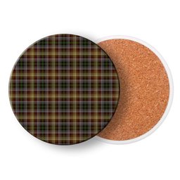 ScotsTee Shop Scottish MacKay of Strathnaver Tartan Drinks Coasters – Wood, Rubber, Ceramic