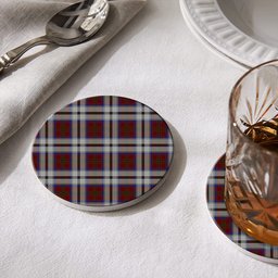 ScotsTee Shop Scottish MacCulloch Dress Tartan Drinks Coasters – Wood, Rubber, Ceramic
