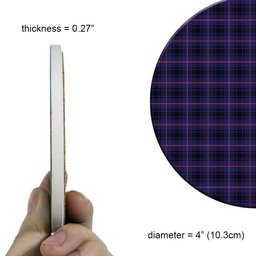 ScotsTee Shop Scottish MacIver of Strome Tartan Drinks Coasters – Wood, Rubber, Ceramic