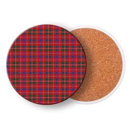 ScotsTee Shop Scottish MacDonald of Glenaladale Modern Tartan Drinks Coasters – Wood, Rubber, Ceramic