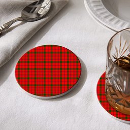 ScotsTee Shop Scottish MacDonnell of Keppoch Modern SC Tartan Drinks Coasters – Wood, Rubber, Ceramic