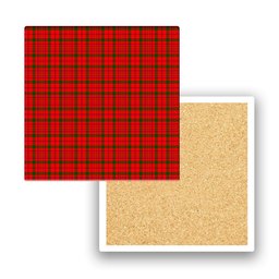 ScotsTee Shop Scottish MacDonnell of Keppoch Modern SC Tartan Drinks Coasters – Wood, Rubber, Ceramic