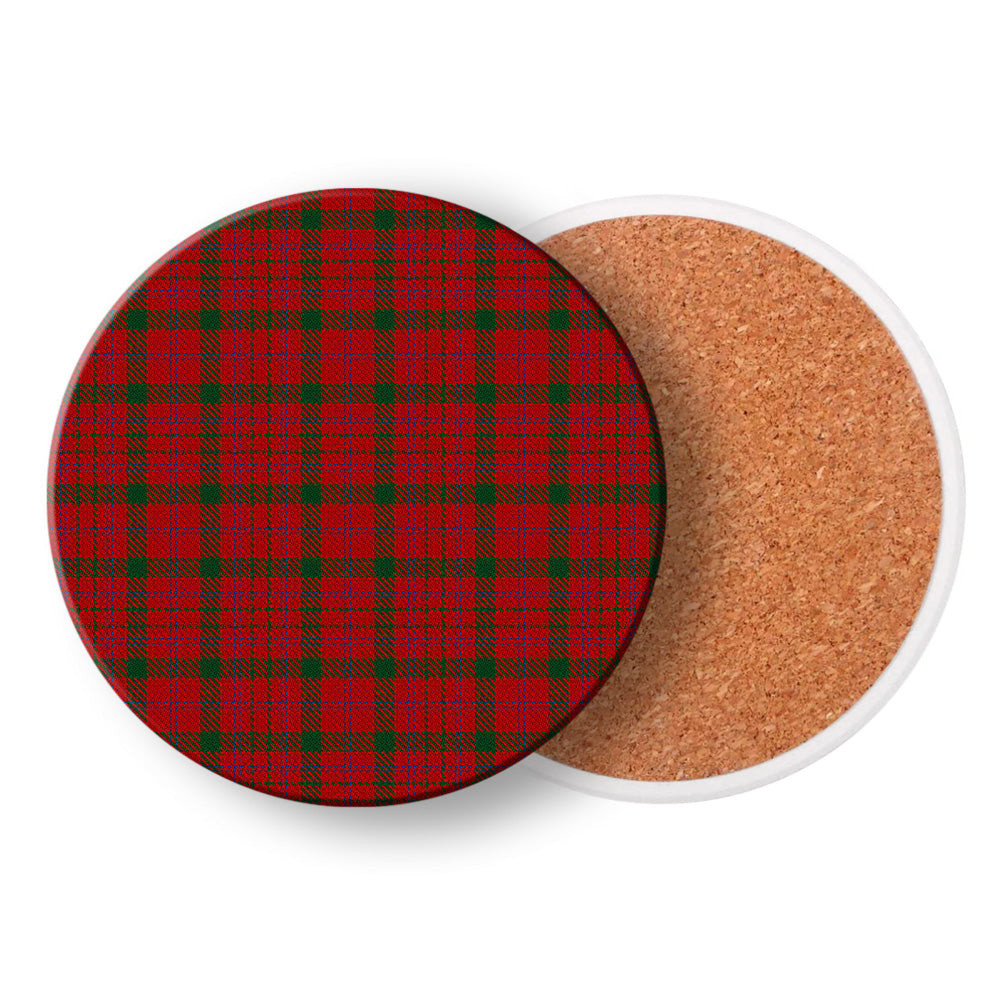 ScotsTee Shop Scottish MacDonell of Keppoch Modern Tartan Drinks Coasters – Wood, Rubber, Ceramic
