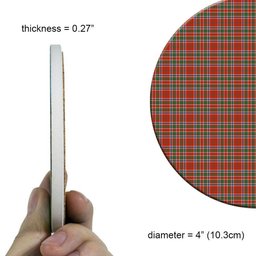 ScotsTee Shop Scottish MacDonald of Lochmaddy Ancient Tartan Drinks Coasters – Wood, Rubber, Ceramic