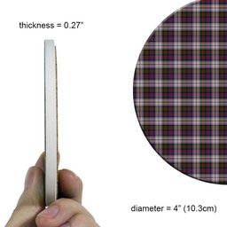 ScotsTee Shop Scottish MacDonald Dress Modern Tartan Drinks Coasters – Wood, Rubber, Ceramic