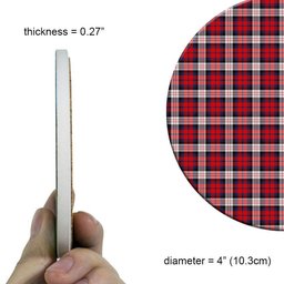 ScotsTee Shop Scottish MacDonald Dress Irish Modern Tartan Drinks Coasters – Wood, Rubber, Ceramic