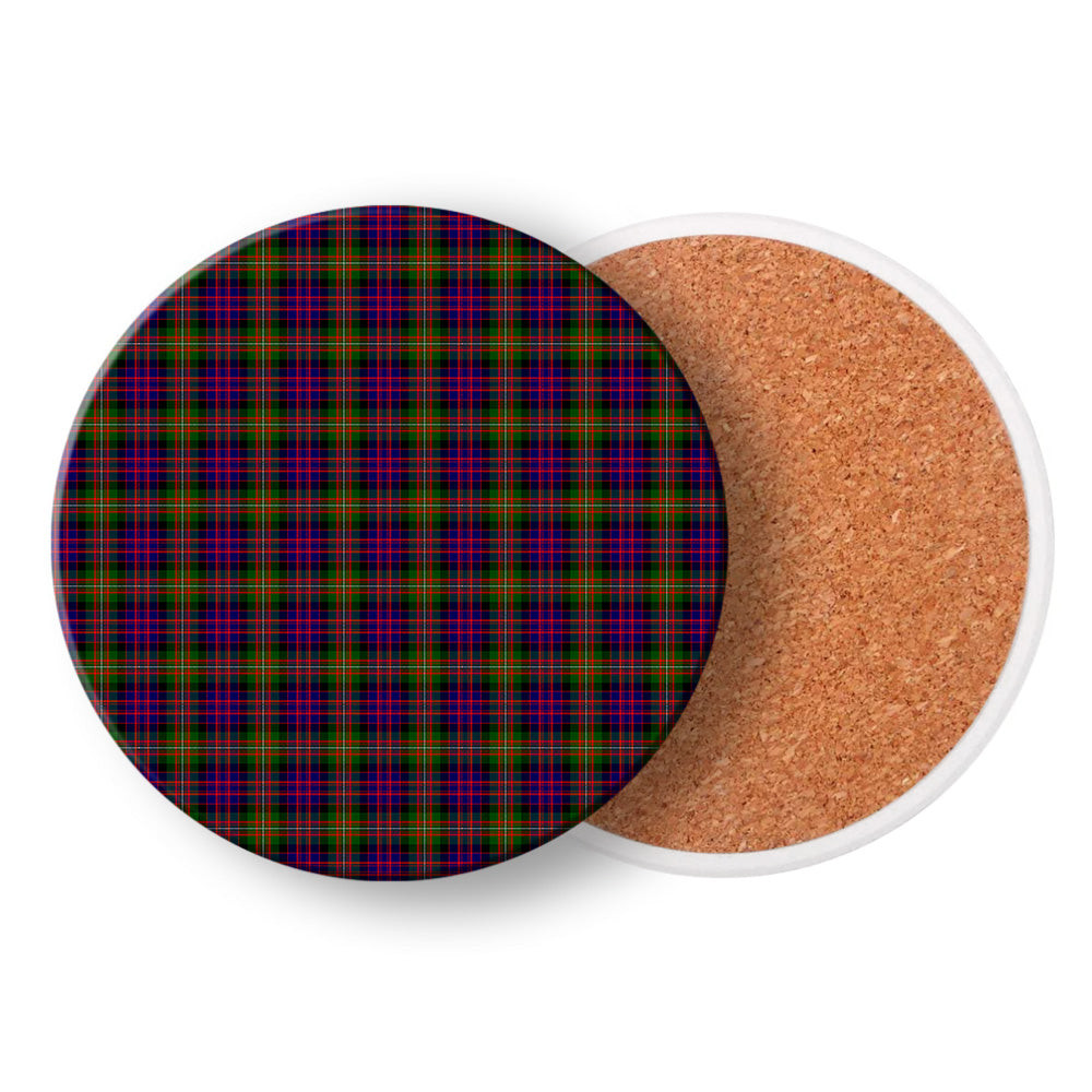 ScotsTee Shop Scottish MacDonnell of Glengarry Modern Tartan Drinks Coasters – Wood, Rubber, Ceramic