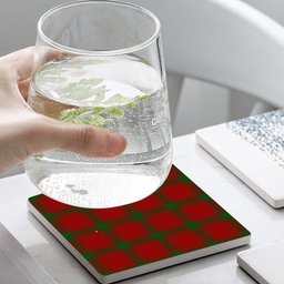 ScotsTee Shop Scottish MacDonald of Sleat Tartan Drinks Coasters – Wood, Rubber, Ceramic