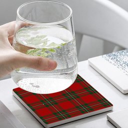 ScotsTee Shop Scottish MacAulay of Ardincaple Tartan Drinks Coasters – Wood, Rubber, Ceramic