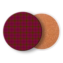 ScotsTee Shop Scottish Lumsden of Clova Tartan Drinks Coasters – Wood, Rubber, Ceramic