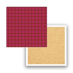 ScotsTee Shop Scottish Lumsden of Clova Modern Tartan Drinks Coasters – Wood, Rubber, Ceramic