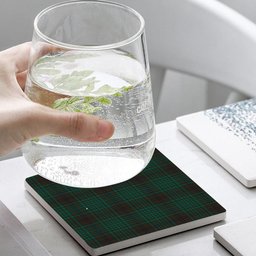 ScotsTee Shop Scottish MacGillivray Hunting Modern Tartan Drinks Coasters – Wood, Rubber, Ceramic