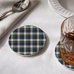 ScotsTee Shop Scottish MacCallum Dress Modern Tartan Drinks Coasters – Wood, Rubber, Ceramic