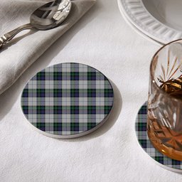 ScotsTee Shop Scottish MacKenzie Dress 3 Tartan Drinks Coasters – Wood, Rubber, Ceramic
