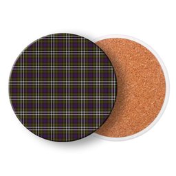 ScotsTee Shop Scottish MacDonell of Glengarry Dress Tartan Drinks Coasters – Wood, Rubber, Ceramic