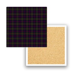ScotsTee Shop Scottish MacDonald of Clanranald Tartan Drinks Coasters – Wood, Rubber, Ceramic