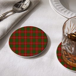 ScotsTee Shop Scottish MacGregor of Balquidder Tartan Drinks Coasters – Wood, Rubber, Ceramic