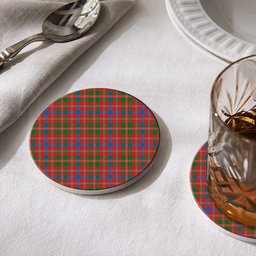 ScotsTee Shop Scottish MacDonald of Glenaladale Ancient Tartan Drinks Coasters – Wood, Rubber, Ceramic