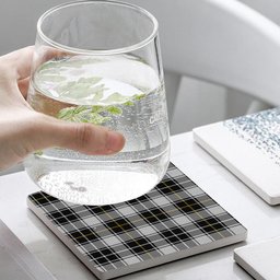 ScotsTee Shop Scottish MacFie of Colonsay Dress Tartan Drinks Coasters – Wood, Rubber, Ceramic