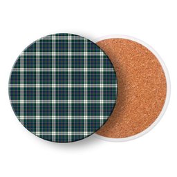 ScotsTee Shop Scottish MacInnes Dress Modern Tartan Drinks Coasters – Wood, Rubber, Ceramic