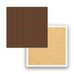ScotsTee Shop Scottish MacDonald of Kingsburgh Tartan Drinks Coasters – Wood, Rubber, Ceramic