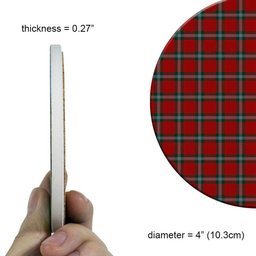 ScotsTee Shop Scottish MacLaine of Lochbuie Coburn Tartan Drinks Coasters – Wood, Rubber, Ceramic