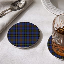 ScotsTee Shop Scottish MacLaurin of Brioch Tartan Drinks Coasters – Wood, Rubber, Ceramic