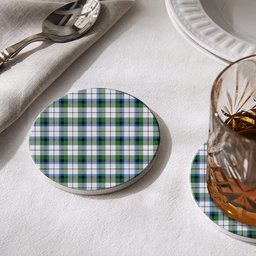 ScotsTee Shop Scottish MacNaughton Dress Ancient Tartan Drinks Coasters – Wood, Rubber, Ceramic
