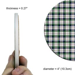 ScotsTee Shop Scottish Macnaghten Dress Modern Tartan Drinks Coasters – Wood, Rubber, Ceramic